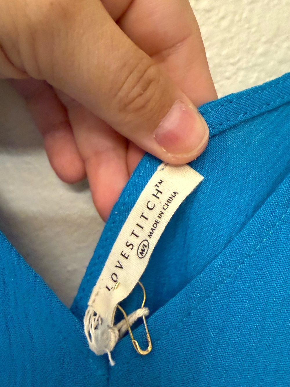 lovestitch Teal Blue V-Neck Spaghetti Strap Maxi Dress - Picture 2 of 2